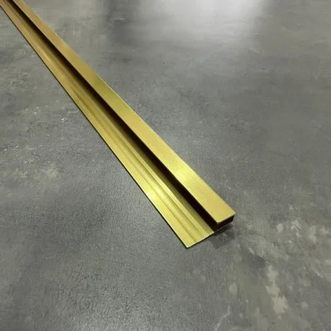 Алуминиев профил · Златисто · Завършващ профил · 270 cm · AL - GOLD - BİTİŞ