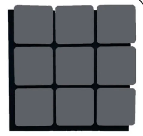 Квадратен акустичен панел · Антрацит · 60 × 60 cm · DP - AKS - KARE - ANTRASİT